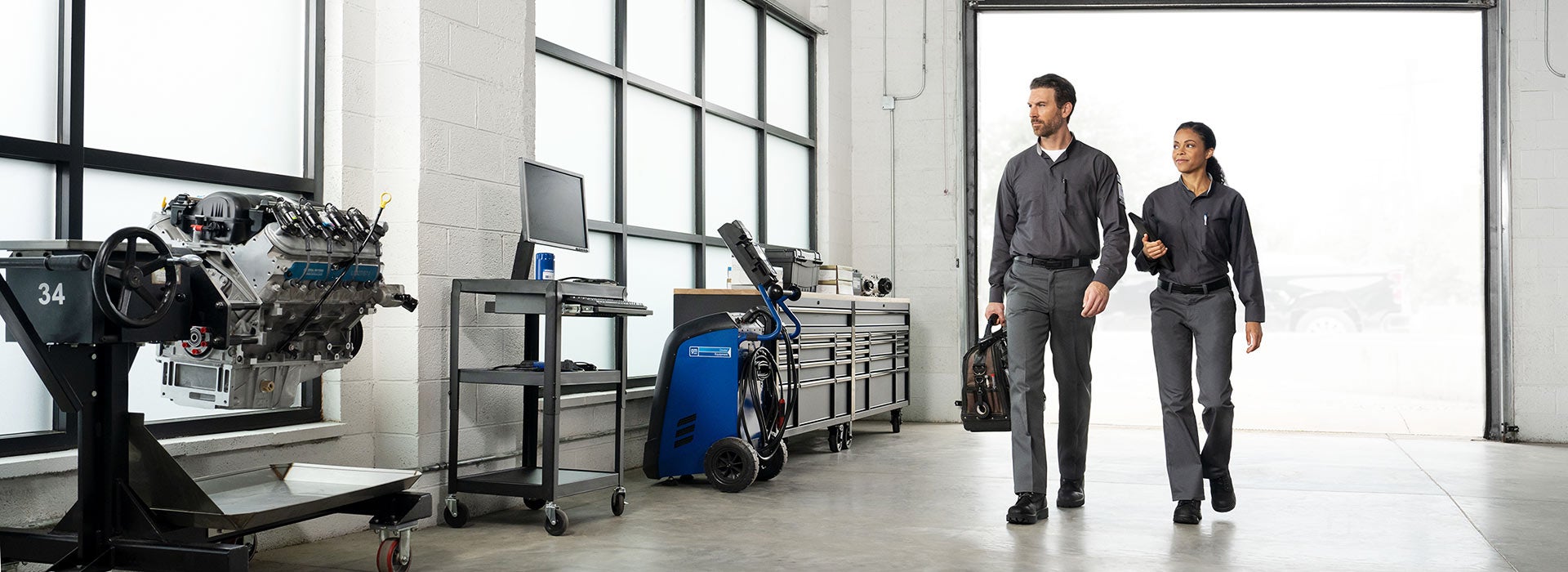 Service Technicians in a garage